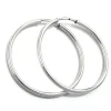 Creolen 32mm Ohrringe Ohrschmuck, rund glänzend, 925 Sterlingsilber