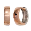 Creolen 13mm Ohrringe 925 Silber rund teilrotvergoldet Ohrschmuck Damen