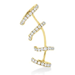 Creolen Ohrmanschette aus 585 Gelbgold 39 Brillanten 0,84ct TW-VSI/SI 36,6x13,1mm