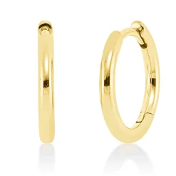 Creolen schlicht glänzend aus 750 Gold Gelbgold 13,8x1,6mm