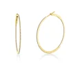 Creolen schmal aus 750 Gold Gelbgold 232 Diamanten 0,31ct TW-SI 37,8x0,9mm