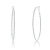 Creolen schmal aus 750 Weißgold 130 Brillanten 0,5ct TW-SI 34,8x1,4mm