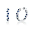 Creolen 585 Weißgold 20 Saphire 1,3ct blau 68 Brillanten 0,76ct W-PI 21,2x4,6mm