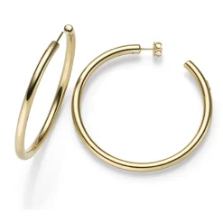 Creolen 45x4mm Halbcreolen Ohrringe Ohrschmuck rund 585 Gold Gelbgold