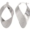 Creolen 5,6x35,4mm Möbiusband 925 Silber mattiert Klappcreolen Ohrschmuck Damen