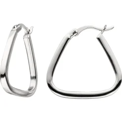 Creolen 2,1x20,2mm Silbercreolen 925 Silber rhodiniert Ohrschmuck Ohrringe