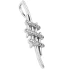 Designer Anhänger 40x11mm mit viel Zirkonia echtes 925 Silber schlicht Damen