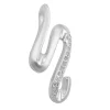 Designer Anhänger 30x15mm mit Zirkonia & 925 Silber mattiert Damen