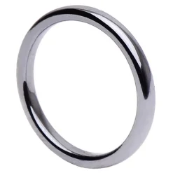 Dünner Ring aus Hämatit 3mm breit rund grau dunkelgrau schmal schlicht Steinring