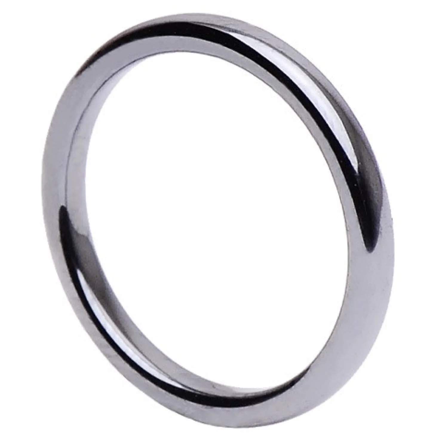 Dünner Ring aus Hämatit 3mm breit rund grau dunkelgrau schmal schlicht Steinring