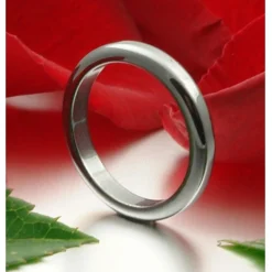 Dünner Ring aus Hämatit 3mm flach grau dunkelgrau schmal schlicht Steinring
