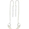 Durchzieher Ohrhänger 4,3x56,4mm Flügel aus 925 Silber Sterlingsilber Ohrschmuck