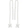 Durchzieher Ohrhänger 4,1x56,7mm Stern aus 925 Silber Ohrschmuck mit Zirkonia