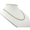 Edelsteinkette Collier aus Amethyst & Citrin & Silber, gelb violett
