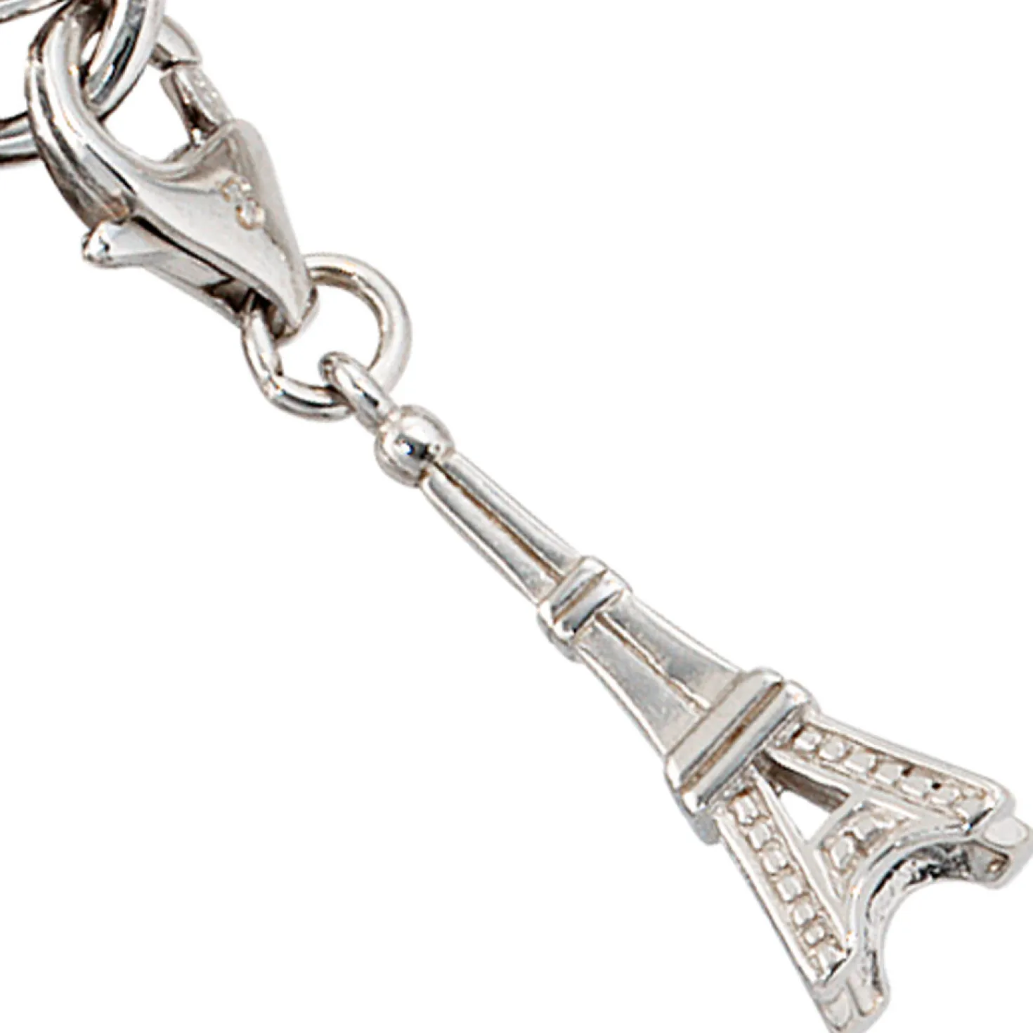 Eiffelturm Anhänger 6,2x18,1mm Einhänger Charm 925 Silber Silbereinhänger Dangle
