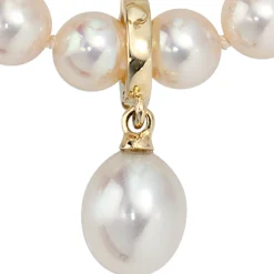 Einhänger Anhänger mit Süßwasser Zuchtperle, 585 Gold Gelbgold, Damen