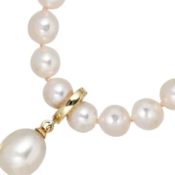 Einhänger Anhänger mit Süßwasser Zuchtperle, 585 Gold Gelbgold, Damen
