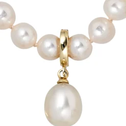 Einhänger Anhänger mit Süßwasser Zuchtperle, 585 Gold Gelbgold, Damen