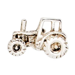 Einzel-Ohrstecker Ohrschmuck, Traktor, rhodiniert, 925 Silber Sterlingsilber