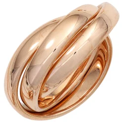 3-er Ring Damenring Dreierring aus 585 Gold Rotgold Goldring Fingerring