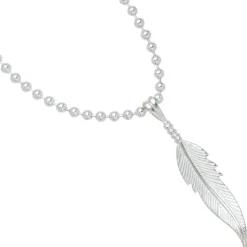 Feder - Silberanhänger Schmuck Anhänger 8,5x42,7mm aus 925 Silber Damen