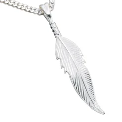 Feder - Silberanhänger Schmuck Anhänger 8,5x42,7mm aus 925 Silber Damen
