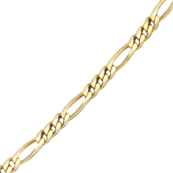 Figarokette, Kette Collier Halsschmuck aus 333 Gold Gelbgold, 42cm