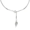 Fußkette Fußkettchen Panzerkette Flügel 925 Silber 23-25cm Fußschmuck
