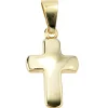 Goldanhänger Anhänger 8,9x14,4mm Kreuz Kreuzanhänger 333 Gold Gelbgold Unisex