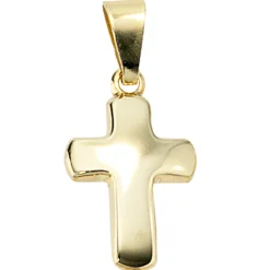 Goldanhänger Anhänger 8,9x14,4mm Kreuz Kreuzanhänger 333 Gold Gelbgold Unisex