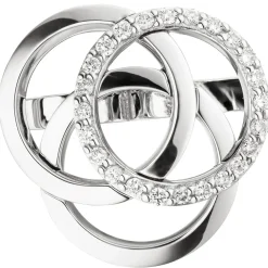 Goldschließe Verschluss Perlclip 585 Gold Weißgold Diamanten 0.24Ct