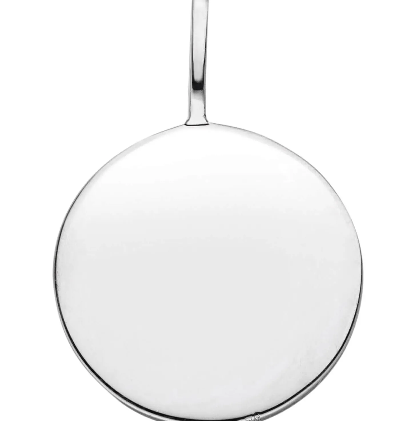 Gravurplatte Anhänger für Gravur rund aus 925 Sterling Silber Ø 12,9mm glänzend