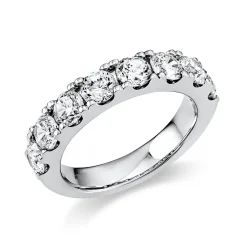 Halb-Memoire Ring aus 950 Platin 8 Brillanten 2,02ct TW-SI B:4,2mm