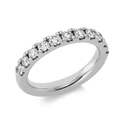 Halb-Memoire Ring aus 950 Platin 11 Brillanten 0,92ct TW-SI B:3,3mm