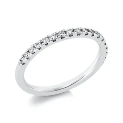 Halb-Memoire Ring aus 950 Platin 19 Brillanten 0,33ct TW-SI B:2,2mm