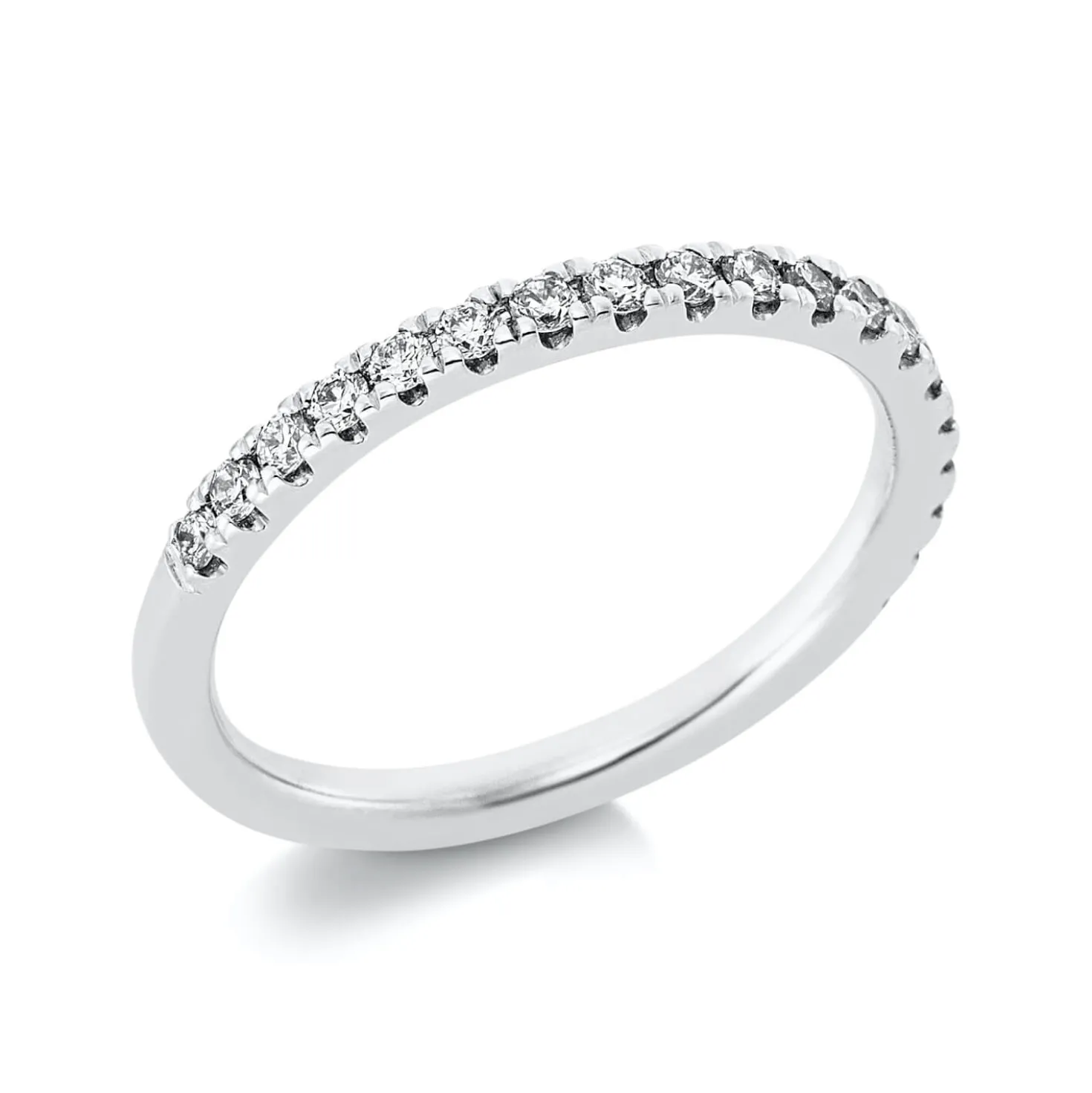 Halb-Memoire Ring aus 950 Platin 19 Brillanten 0,33ct TW-SI B:2,2mm