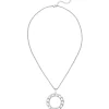 Halskette Collier Erbskette mit Anhänger Kreis Ø 32,8mm aus Edelstahl 42-46cm