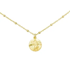 Halskette Collier mit Anhänger Christopherus 925 Silber gold vergoldet 43cm