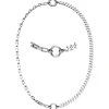 Halskette Collier Panzerkette & Ankerkette aus 925 Silber rhodiniert