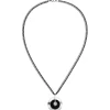 Halskette Collier 2-reihig Anhänger Edelstahl 8 Zirkonia Swarovski Elements 45cm