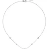 Halskette Collier Rundankerkette Kugeln & Herzen 925 Silber rhodiniert 42-45cm