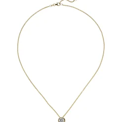 Halskette Collier Solitär Brillant-Anhänger 1 Ct 9,4mm 585 Gelbgold 45cm