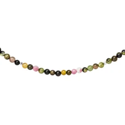 Halskette Kette aus Turmalin und Hämatin 45cm Edelsteinkette multicolor
