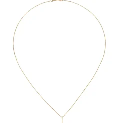 Halskette mit Anhänger Stäbchen Halsschmuck Collier aus 375 Gold Gelbgold 42cm