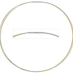 Halsreif Omegareif Halskette Collier Edelstahl 5-reihig bicolor vergoldet 42cm