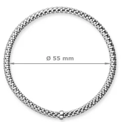 Himbeer-Armband Armreif Armschmuck elastisch 4mm 585 Gold Weißgold stretch