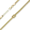 Himbeer Armband 2-reihig See-Knoten Kreuzknoten aus 585 Gold Gelbgold 19cm