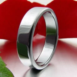 Hämatit Ring Fingerring Fingerschmuck Unisex schlicht flach glatt grau