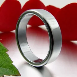 Hämatit Ring Fingerring Fingerschmuck Unisex schlicht flach glatt grau