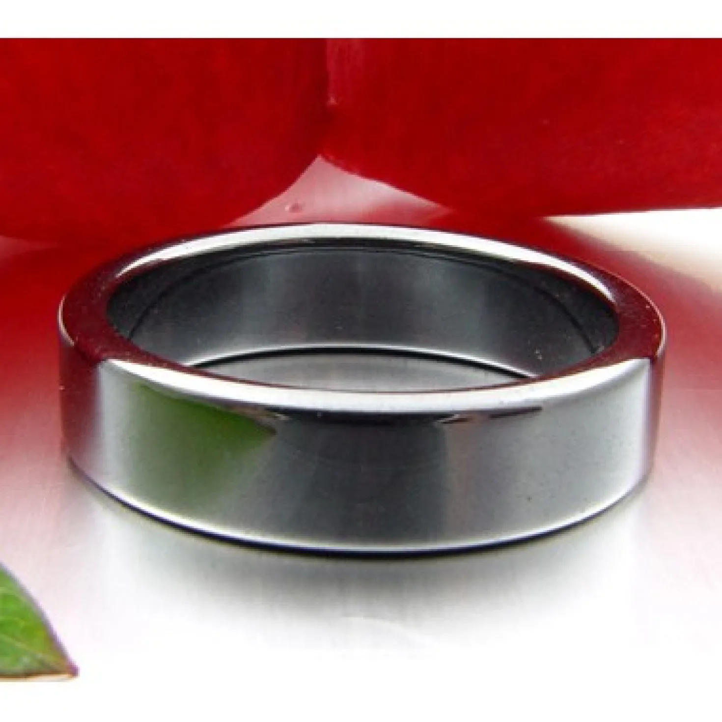 Hämatit Ring Fingerring Fingerschmuck Unisex schlicht flach glatt grau